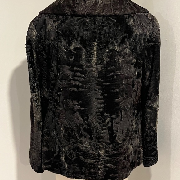 Vintage Women’s Brown Persian Lamb Short Fur Jacket Coat - Estimate Sm-Med - Picture 6 of 11